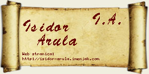 Isidor Arula vizit kartica